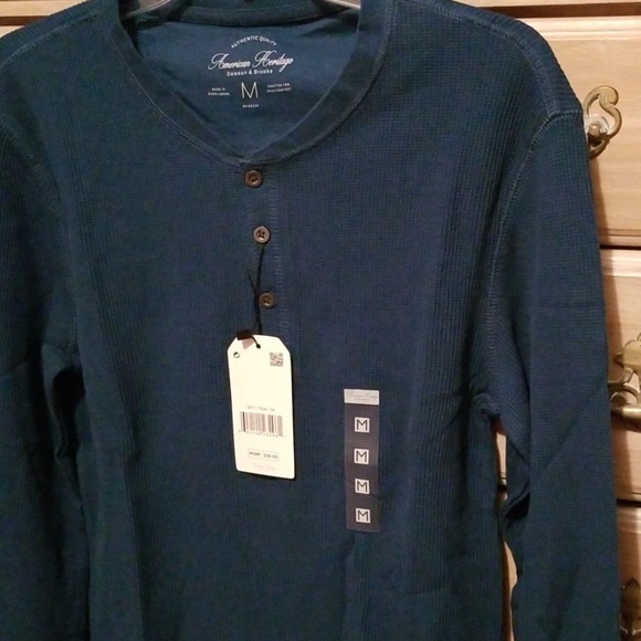 American Heritage Men's Thermal Long Sleeved Shirt - Picture 2 of 3